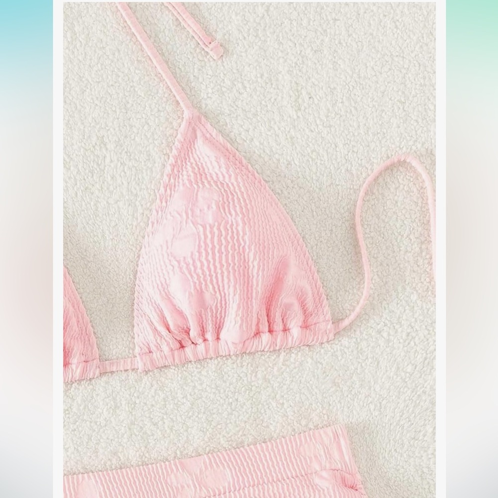 Pink Triangle Bikini Shorts Set - Picture 5 of 8